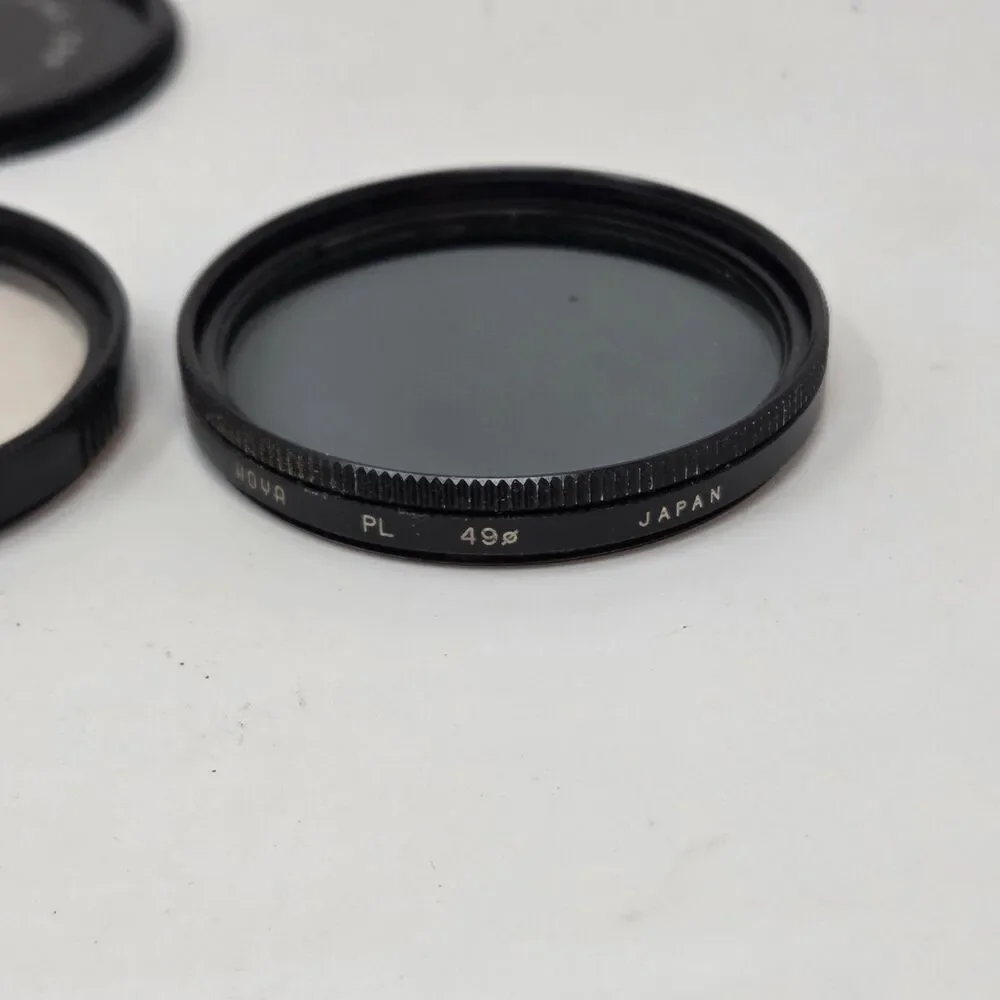 Hoya 49mm Camera Filter Set Y-K2 R25A Polarizer + Rolev SKY Vintage Film Japan